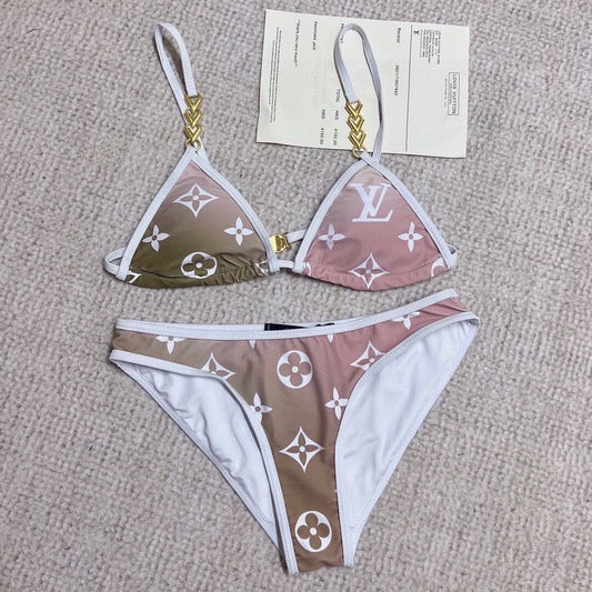 Logo print all over bikini