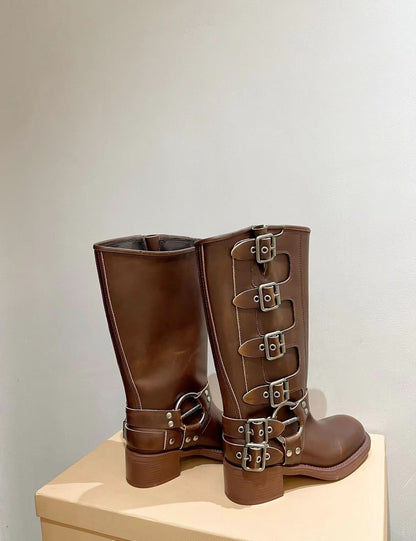 New popular high boots, classic motorcycle shape