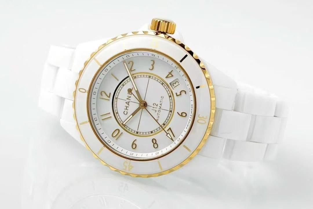 New White Ceramic Yellow 18K Gold Watch（12.1mechanical movement）