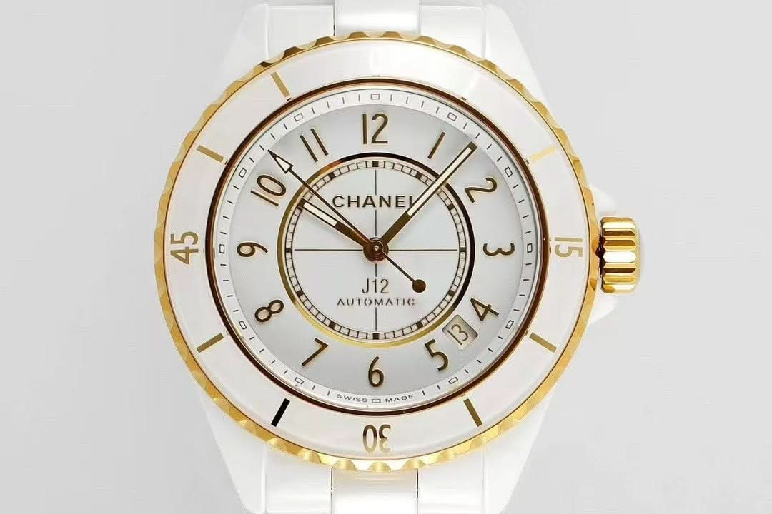 New White Ceramic Yellow 18K Gold Watch（12.1mechanical movement）