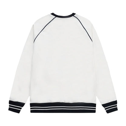 GUCC25 Early Spring Drop Shoulder Letter Embroidered Sweatshirt