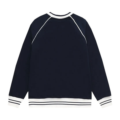 GUCC25 Early Spring Drop Shoulder Letter Embroidered Sweatshirt