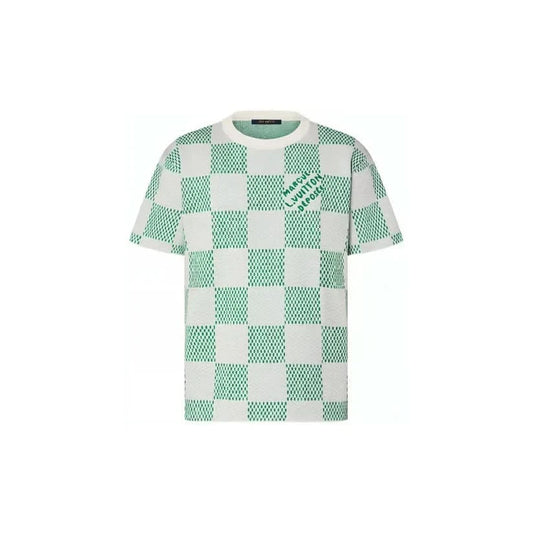 Louis Classic white and green plaid T-shirt