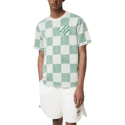 Louis Classic white and green plaid T-shirt