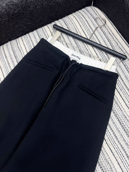 YY-Drawstring Waistband Stylish Casual Pants