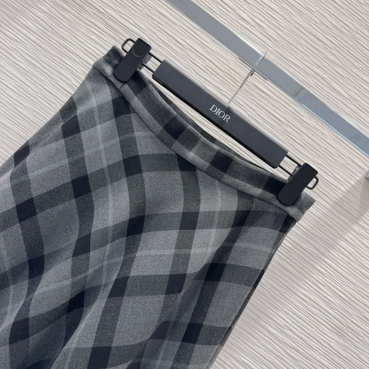 YY-Color Block Checkered Skirt