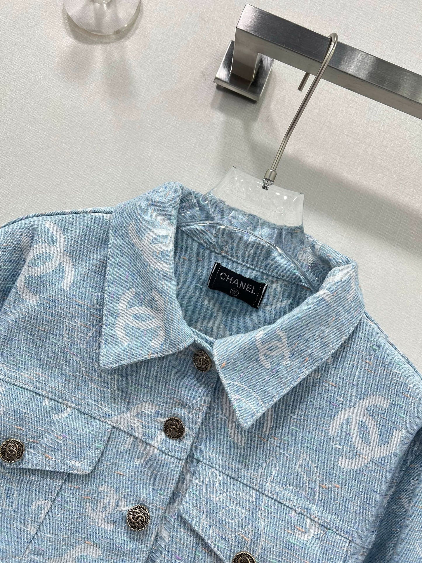 YY-Jacquard denim jacket