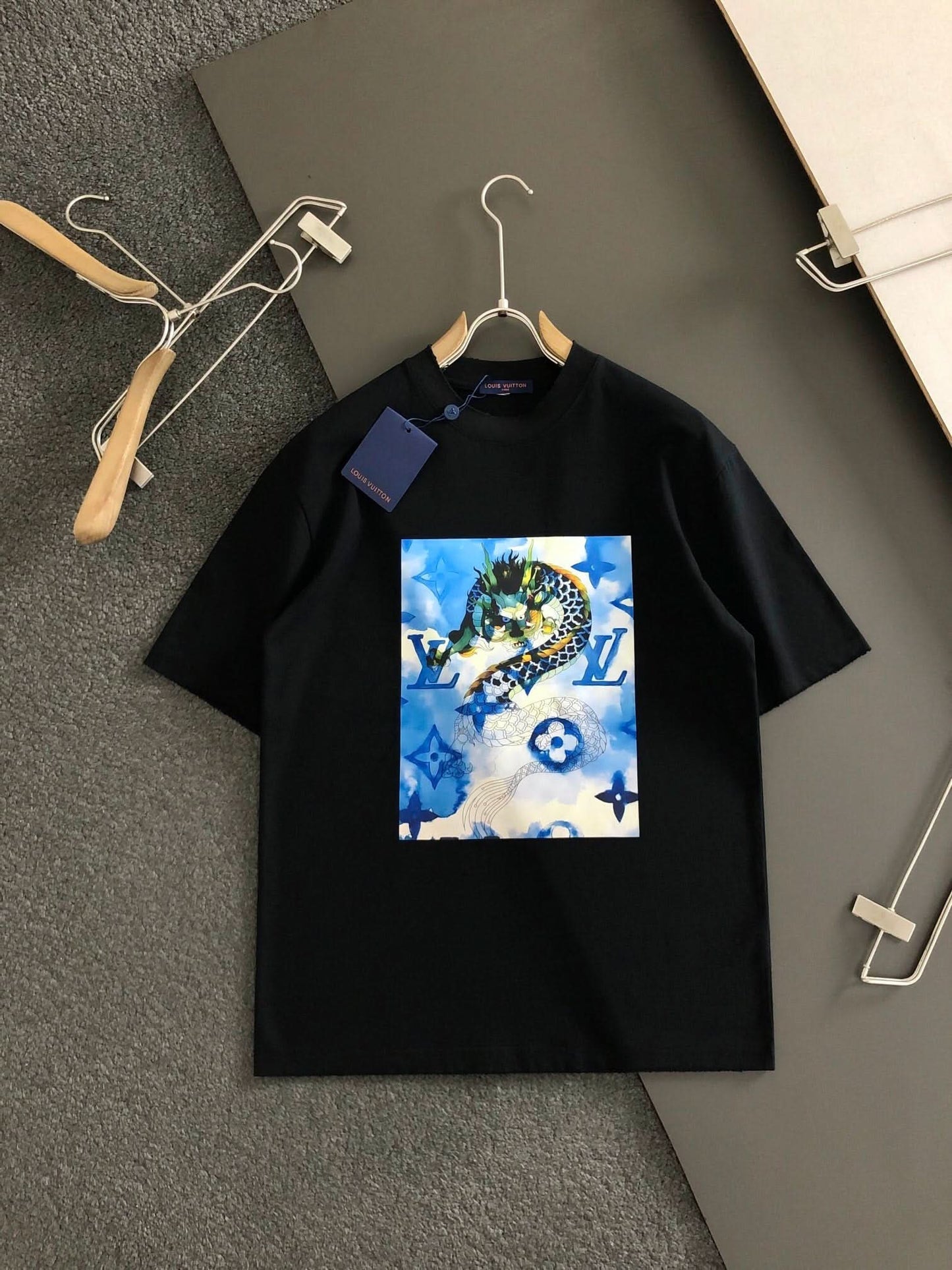 FG-Dragon and cloud print T-shirt