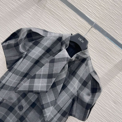 YY-Color Block Checkered Jacket