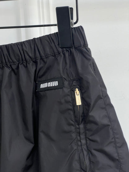 MM 25SS Sleek Nylon Drawstring Shorts: Elite Letter Style