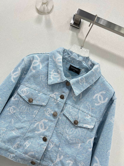 YY-Jacquard denim jacket