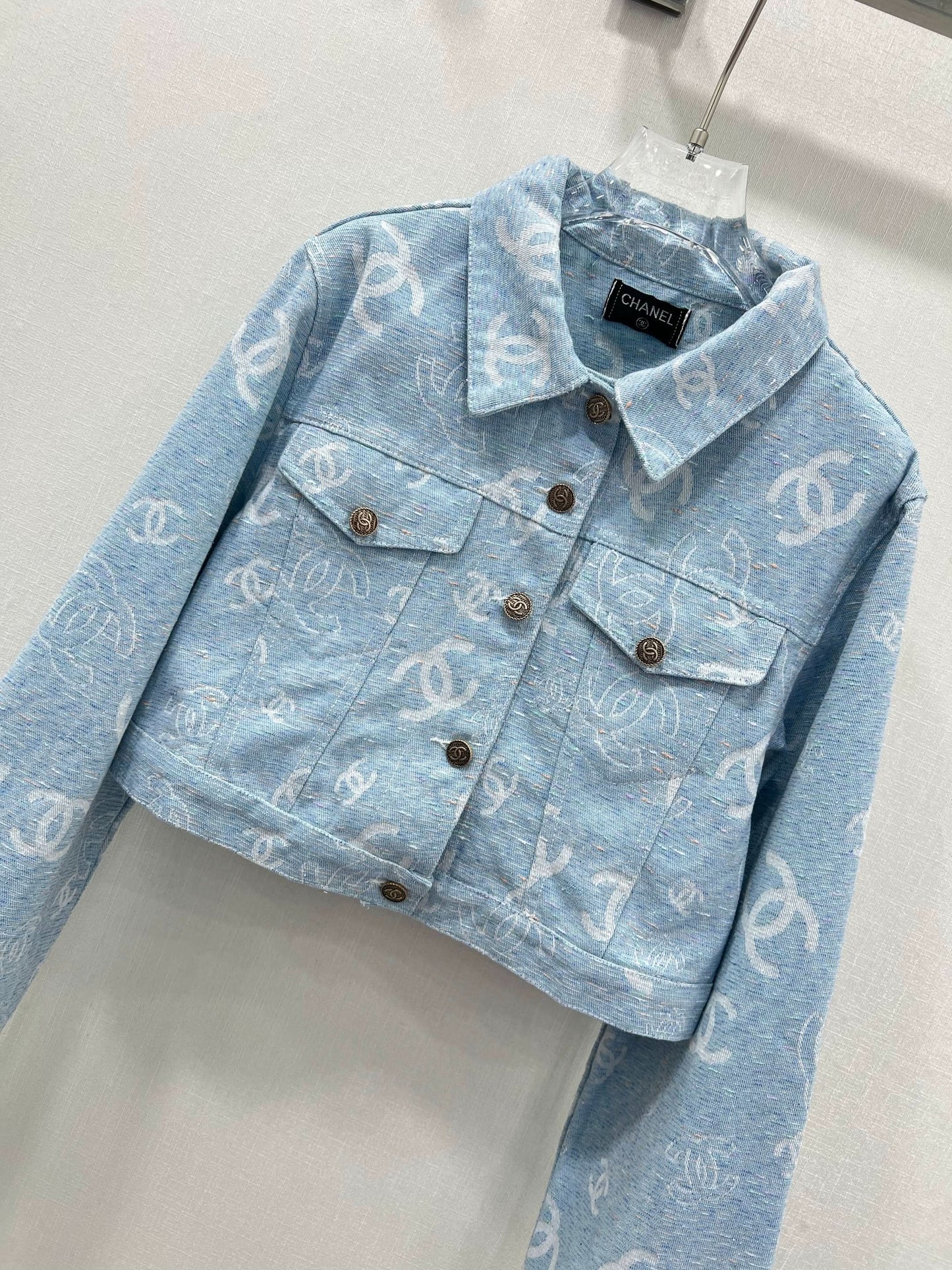 YY-Jacquard denim jacket