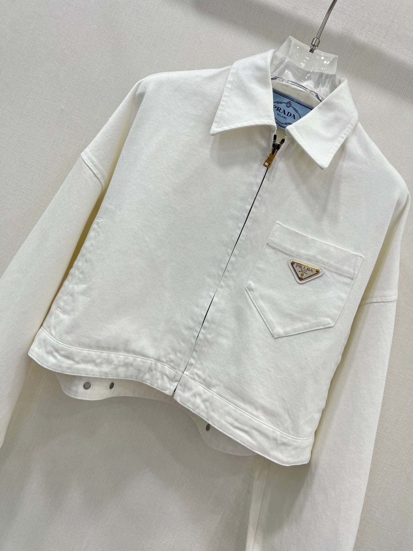 YY-Lapel Zip Denim Jacket