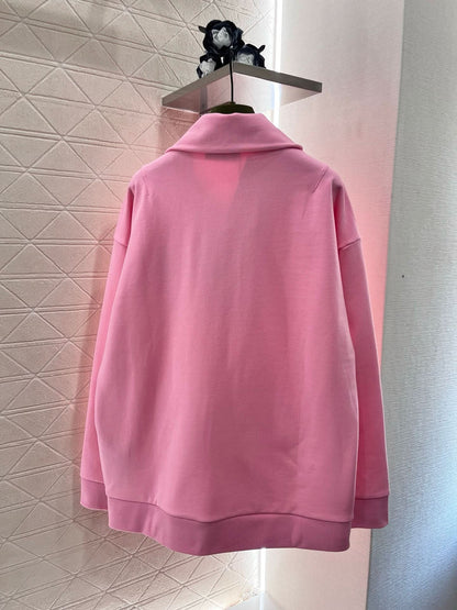 YY-Convertible Collar Stand-Up Collar Sweatshirt