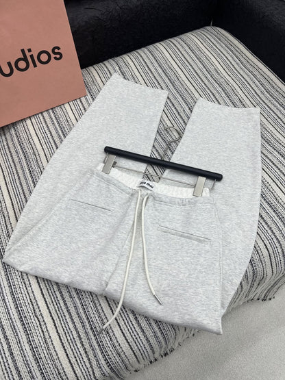 YY-Drawstring Waistband Stylish Casual Pants