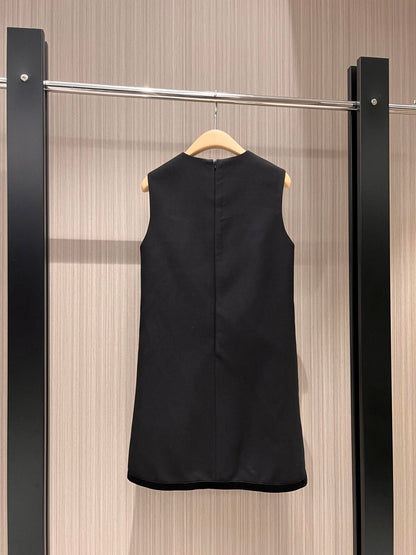 YY-Sleeveless Bow-Embellished Vest Dress