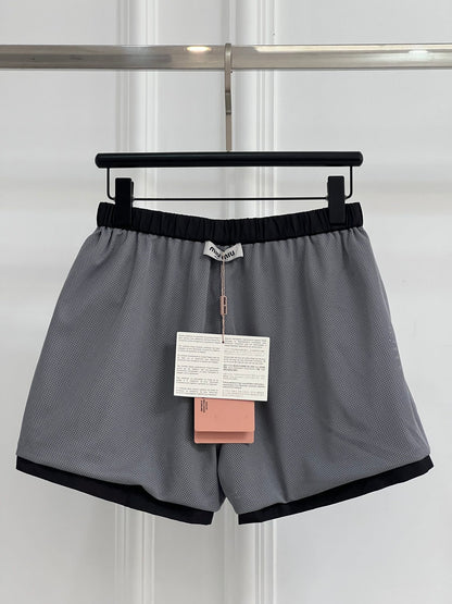 MM 25SS Sleek Nylon Drawstring Shorts: Elite Letter Style