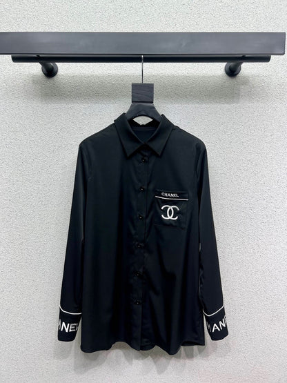 YY-Embroidered Letter Shirt