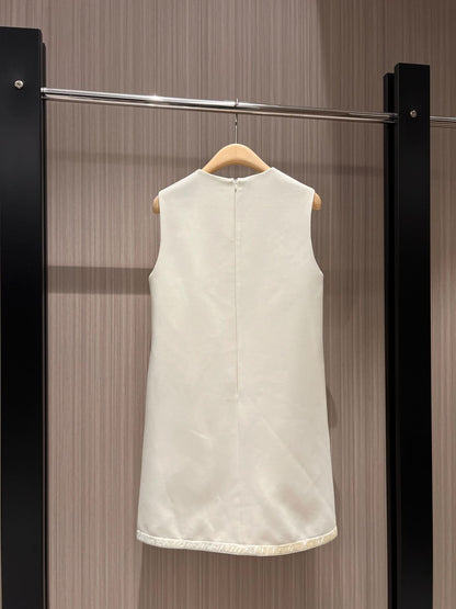 YY-Sleeveless Bow-Embellished Vest Dress