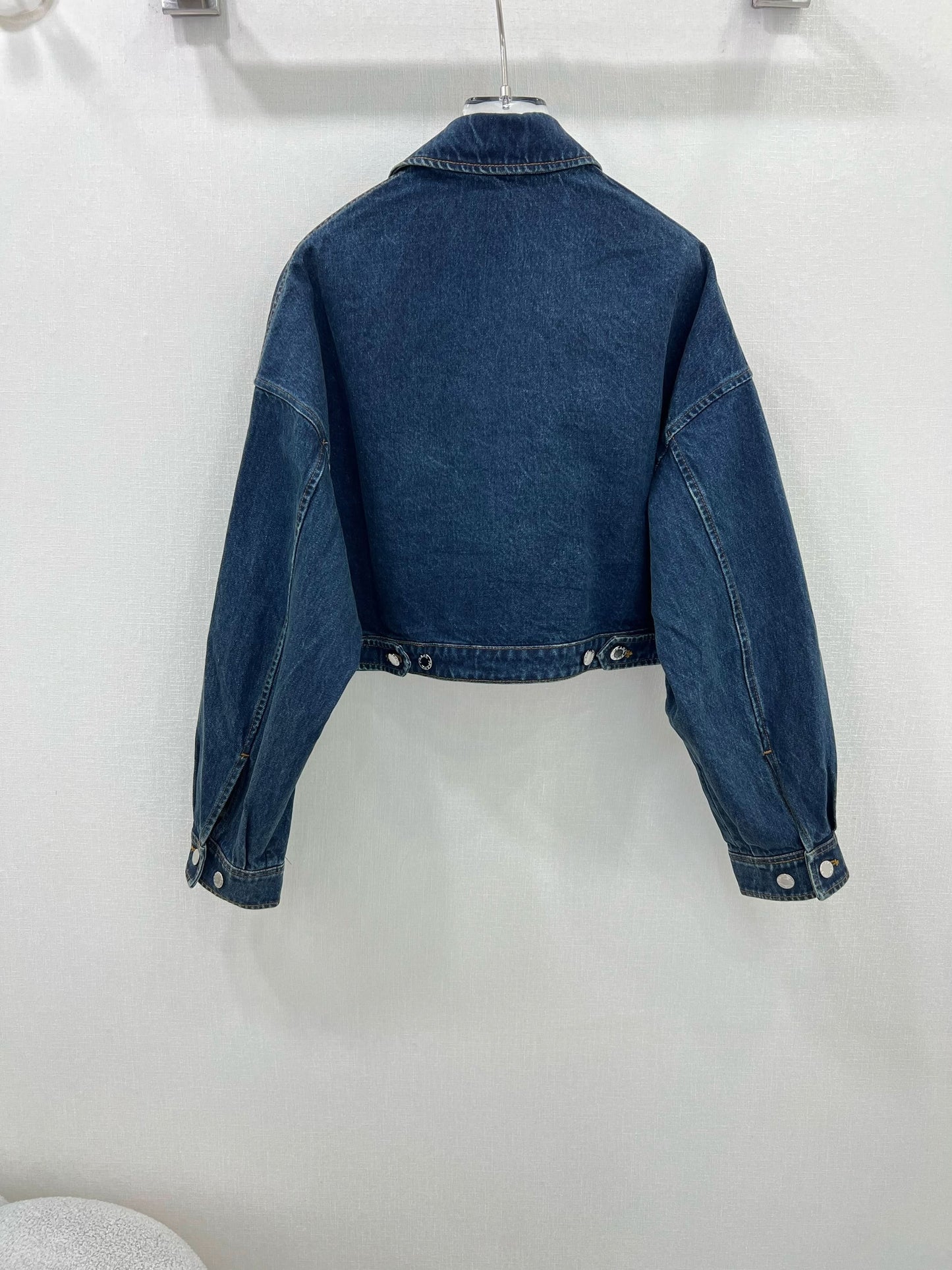 YY-Lapel Zip Denim Jacket