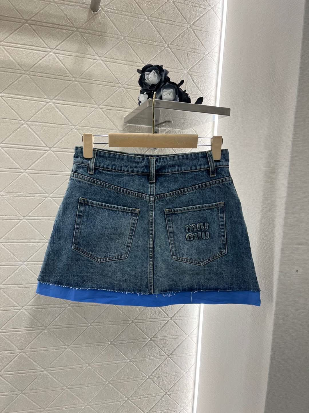 YY-Patchwork Denim Skirt