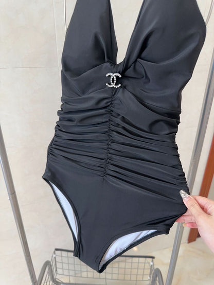 Simple slim sexy one-piece swimsuit