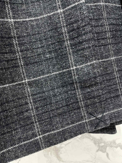 New Plaid Lapel Warm Coat