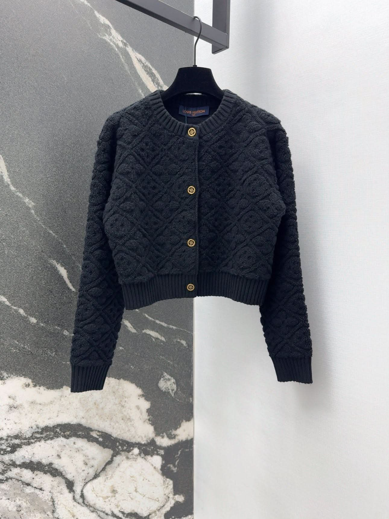 25SS jacquard knitted cardigan