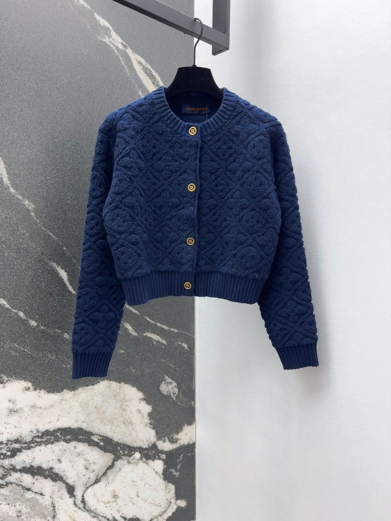 25SS jacquard knitted cardigan