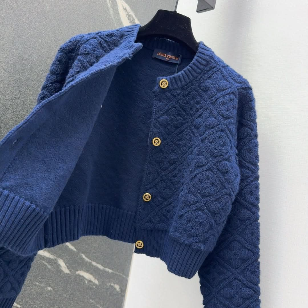 25SS jacquard knitted cardigan