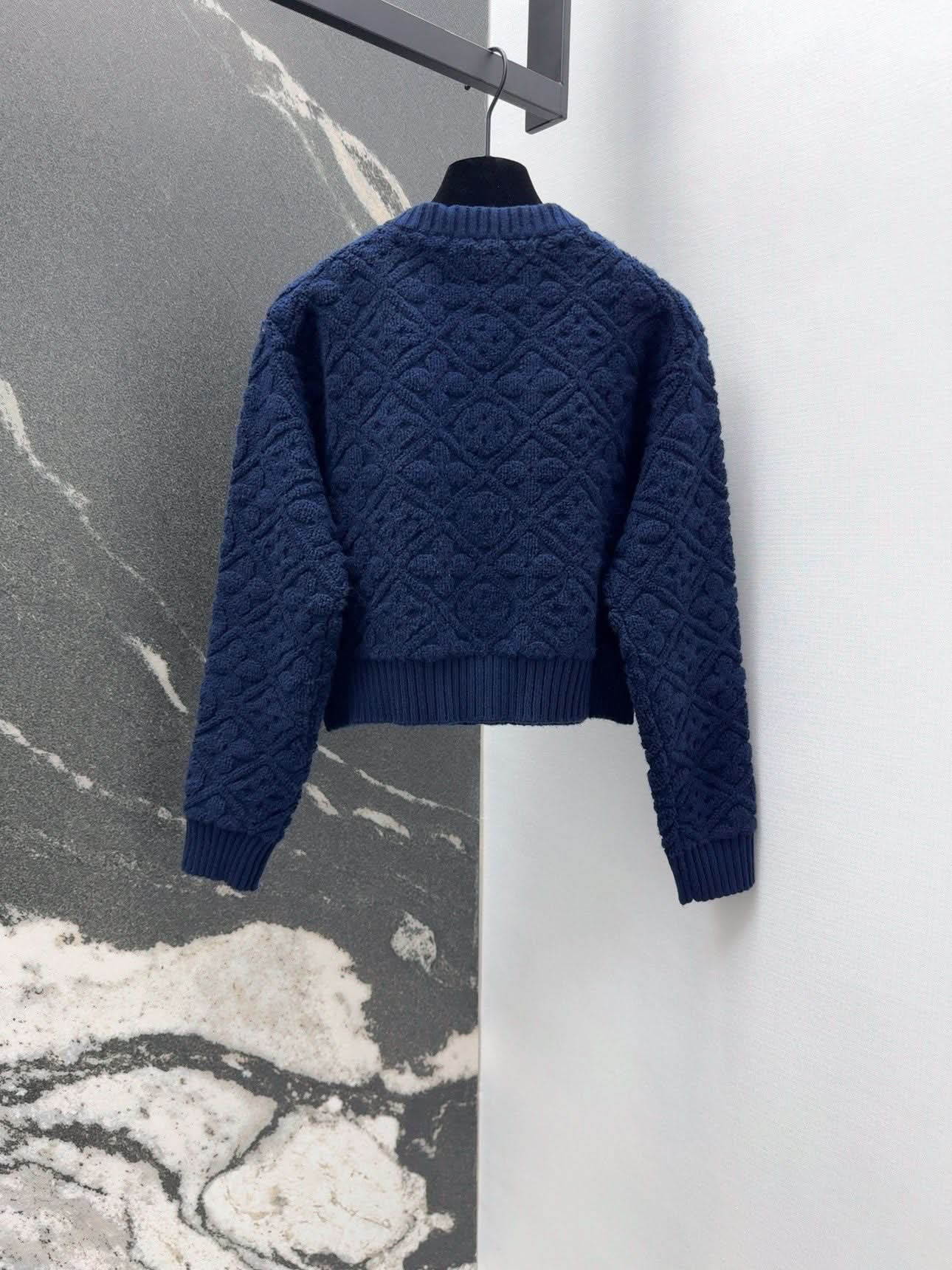 25SS jacquard knitted cardigan